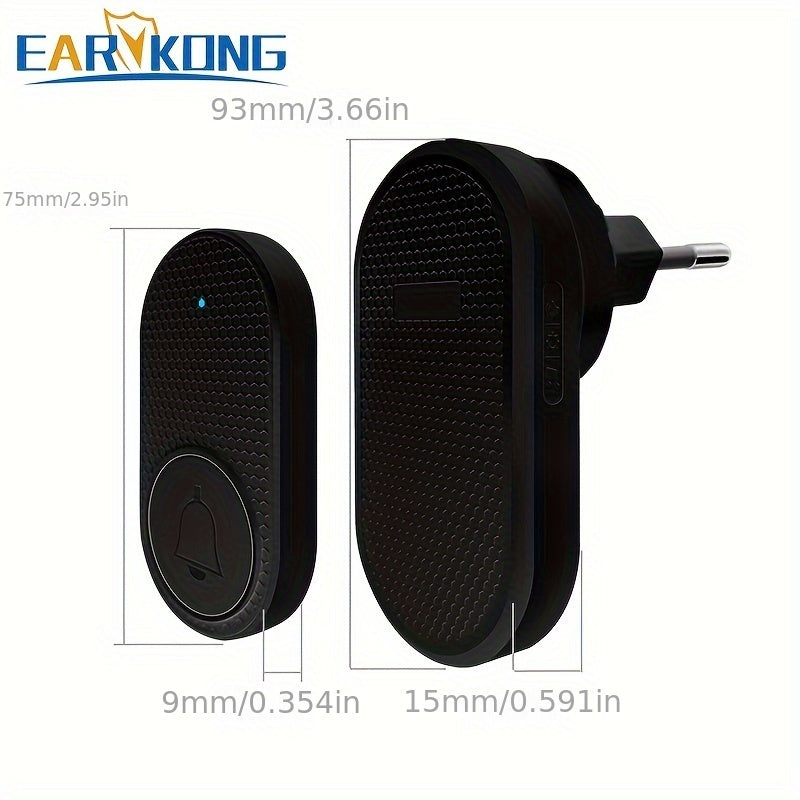 EARKONG Wireless Doorbell with 32 melodies and easy setup for home and office use.