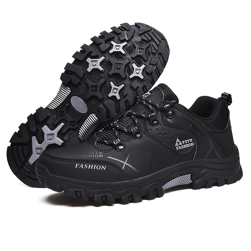 Men's durable hiking shoes - comfortable and anti-skid for hunting, camping, and trekking.