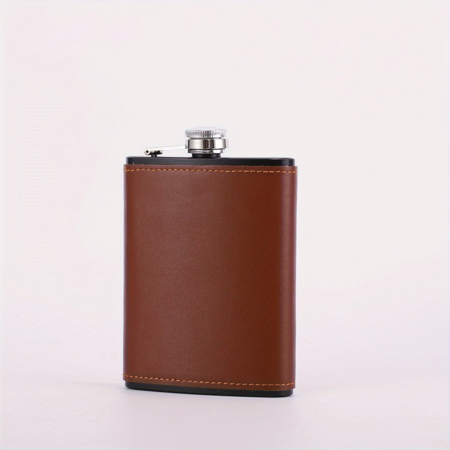 The most popular option is the 1-piece 8-ounce stainless steel hip flask with a faux leather case. Available in sleek black or brown with a polished finish, this flask is portable and perfect for outdoor camping and travel. It's ideal for storing liquor