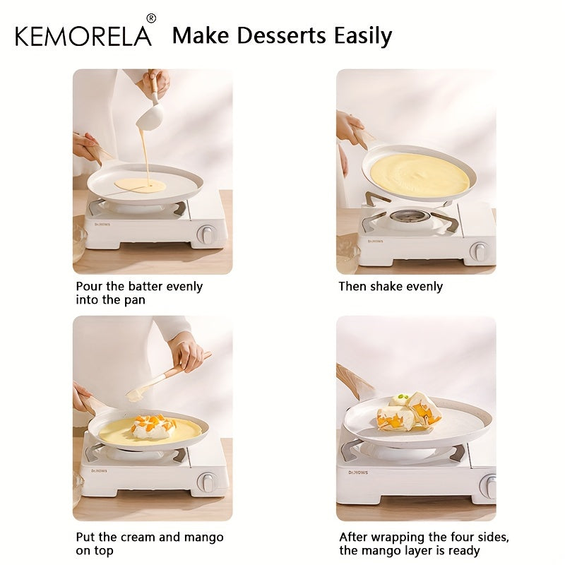 One Medical Stone Crepe Pan by KEMORELA for Making Tortillas, Quesadillas, Faas, Pancakes, and French Toast on Induction Cooker. Complete with Cookware, Kitchen Utensils, Gadgets, and Accessories for your Home Kitchen.