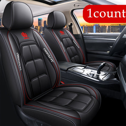 Luxury all-season car seat cushion made of ultra-soft breathable leather.