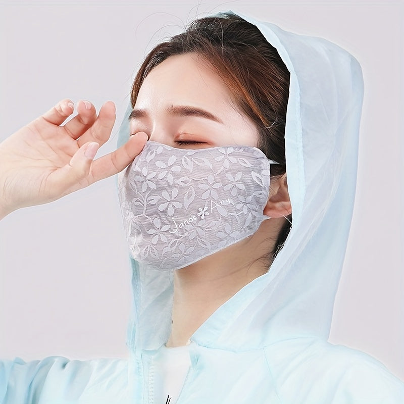 Sun Protection Mask for Women with UV Protection, Breathable Summer Thin Ice Silk Material, Eye Protection Face Mask - Available in 1, 2, 3, 4, or 5 pieces.