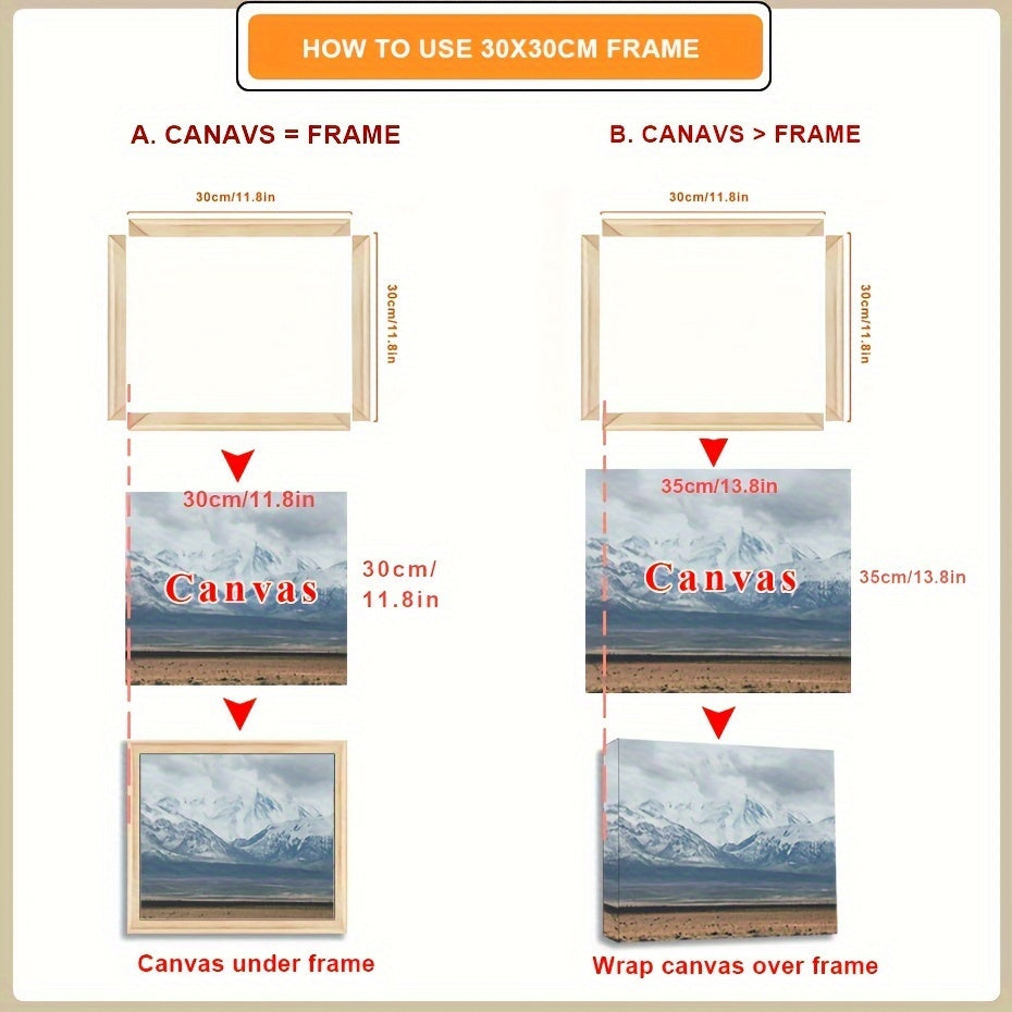 DIY Solid Wood Canvas Picture Frame for Stunning Diamond Oil Paintings and Wall Art, Perfect for Home Decor.