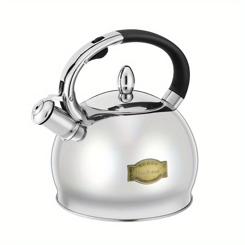 The Hausroland Stainless Steel Chime Kettle is a gas open flame household kettle with a creative design, boasting a 3L capacity.