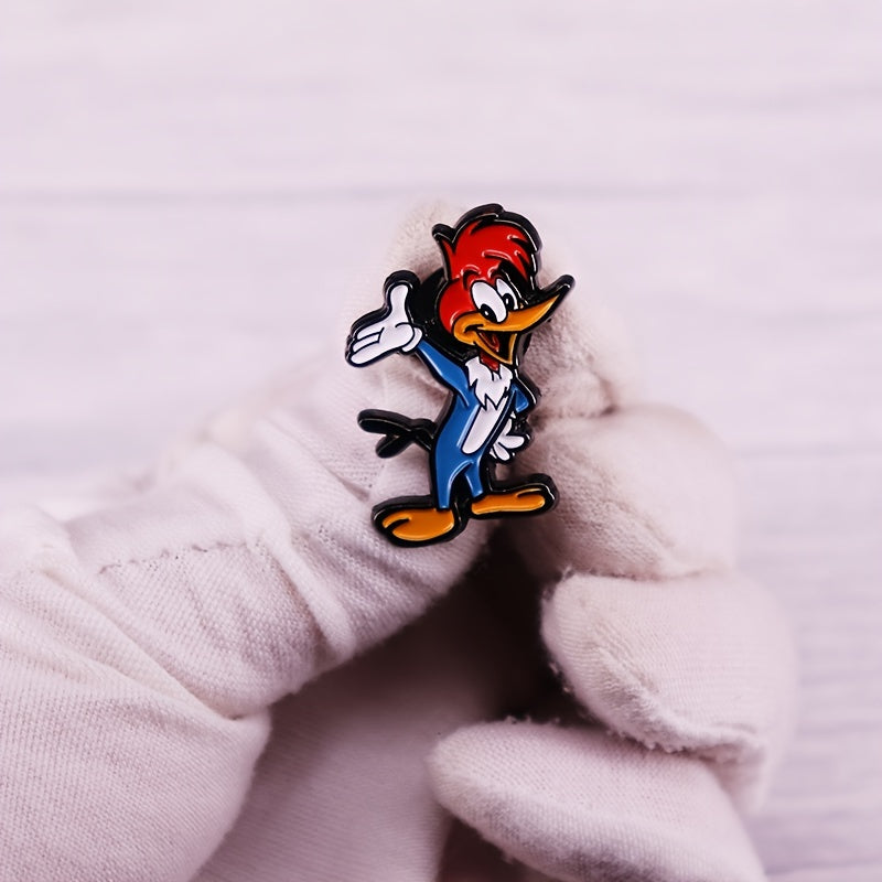 Enamel brooch pin accessory, featuring a cartoon design made from zinc alloy and UV plated. Suitable for both daily wear and parties, this unisex accessory can be used to decorate bags and clothes. Makes a unique gift for couples.