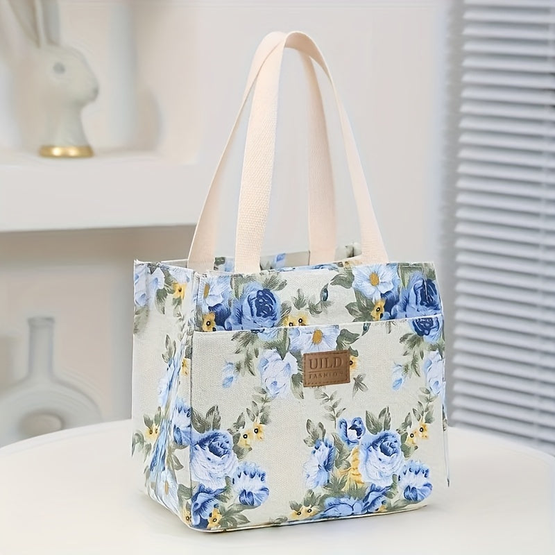 Stay stylish and organized with our large capacity insulated lunch bag. The aluminum foil lining keeps your food fresh all day, making it perfect for work, travel, or picnics. Choose from a variety of floral designs to suit your personal style. Stay