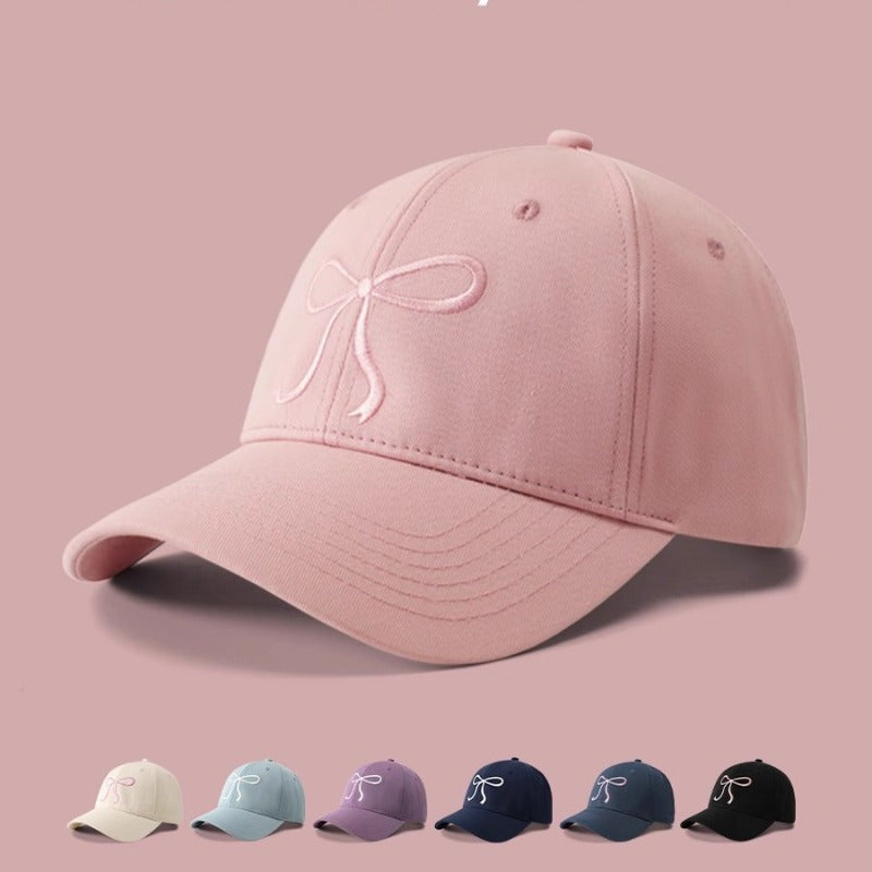 New pink bow baseball cap, perfect gift.