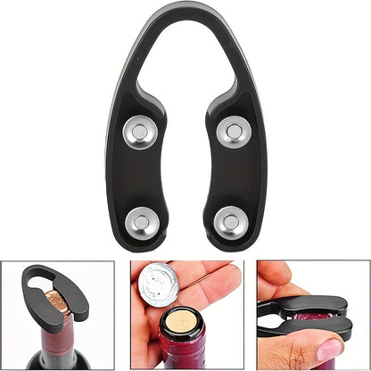 Dual-blade wine foil cutter made of ABS material with ergonomic design, easy grip, and safety foil remover tool for professional wine opening.