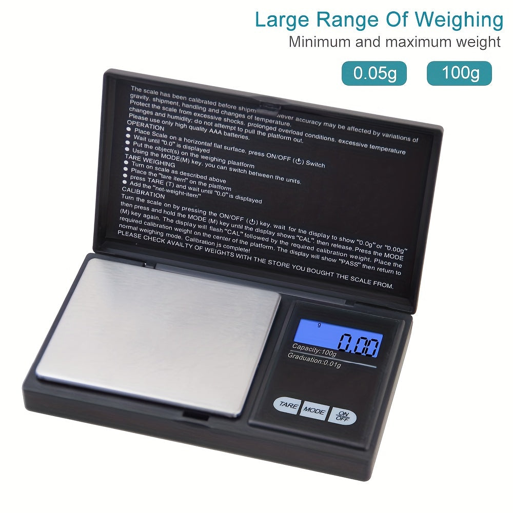 Digital Scale for Jewelry and Gold: This mini electronic pocket scale is perfect for weighing small items such as jewelry, gold, and medicinal products. It is portable and convenient for use in the kitchen. A useful tool for measuring and weighing items