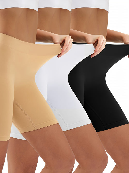 3 Seamless Shaping Shorts for Women, Tummy Control and Butt Lifting, Underwear & Shapewear