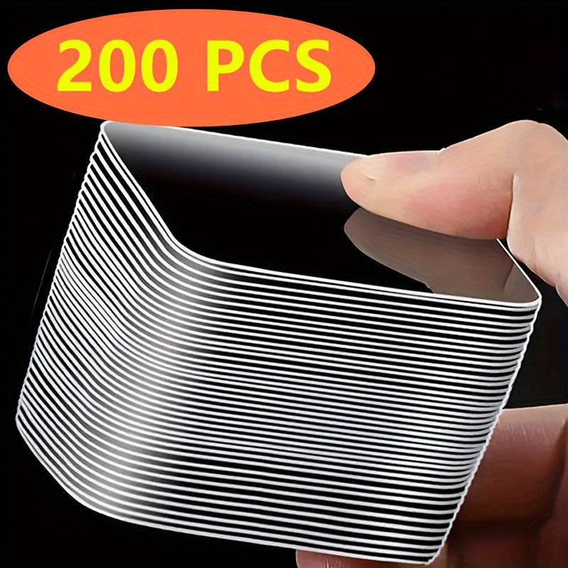 Reusable ultra-strong double sided adhesive tape for transparent wall stickers, water proof household product.