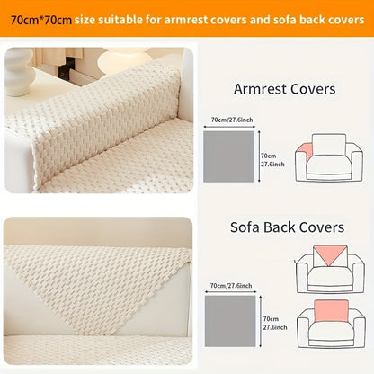 Non-slip sofa cover with honeycomb pattern, ideal for all seasons and protecting furniture in any room.