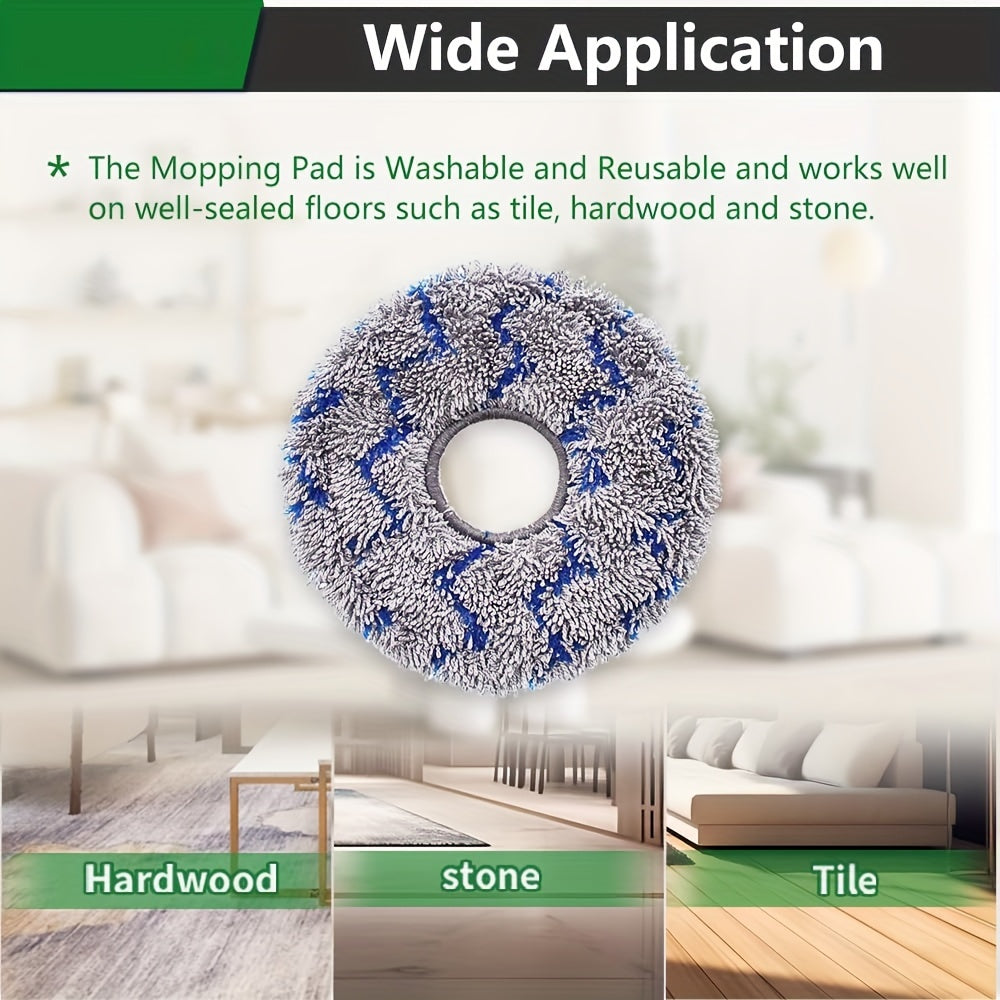 Get the Ecovacs 4-Pack of Washable Microfiber Mop Pads, designed to work with the Deebot X1, T10 Turbo, X2, and T20 Robot Vacuum Cleaners. These reusable floor cleaning cloths will keep your floors sparkling clean with ease.