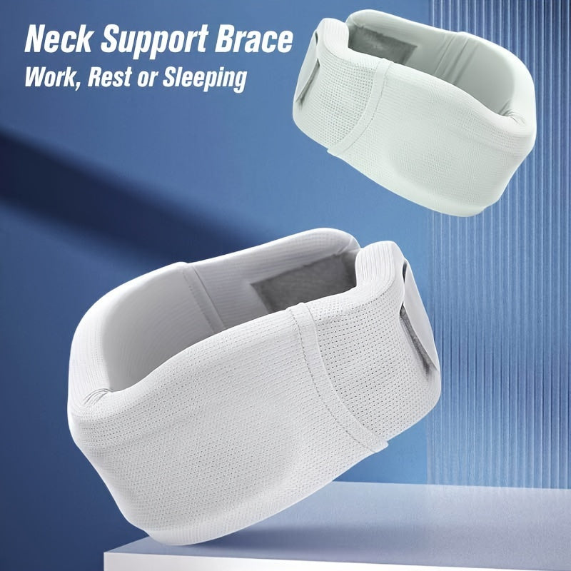 Travel and sleep in comfort with our Adjustable Neck Support Brace. This Anti-Snoring Cervical Device is made of lightweight memory foam and features a hand washable polyester cover. Designed for neck stabilization and alignment, this pillow is perfect