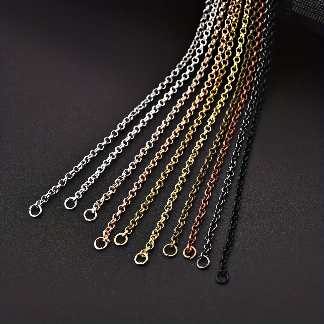 10 ta Brass-Tone Link Cable Necklace zanjirlar to'plami, har biri 53.34 sm o'lchamda, Lobster Clasps bilan - o'z maxsus zargarlik buyumlaringizni yaratish, poyabzalni bezatish va soatlarni aksessuar qilish uchun mukammal.