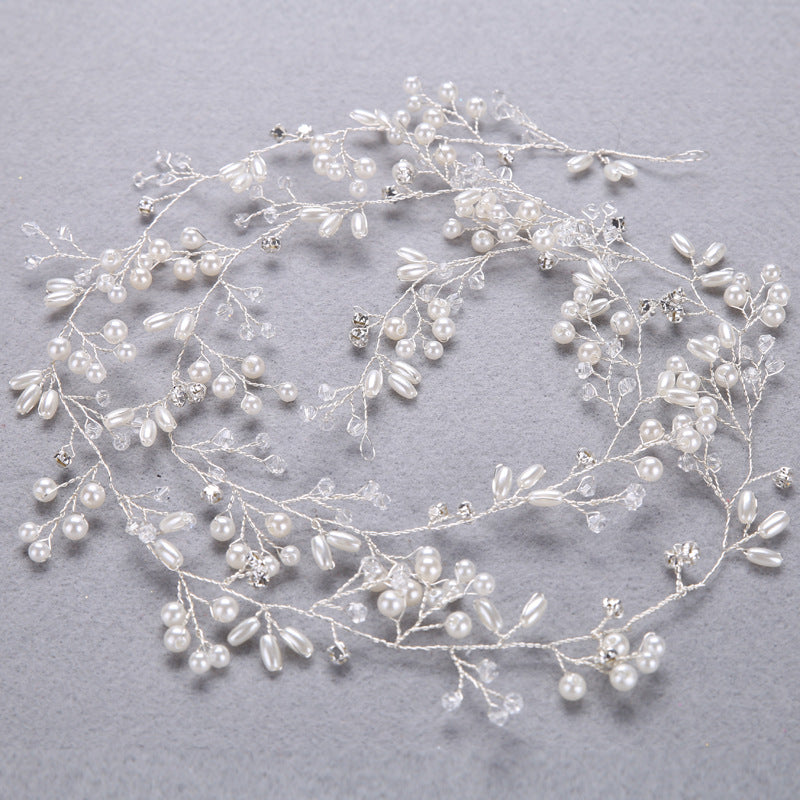 Handmade Wedding Bridal Headbands for Bridesmaids and Flower Girls, featuring Crystals, Faux Pearls, and Hair Vine Headwear Accessories for Women