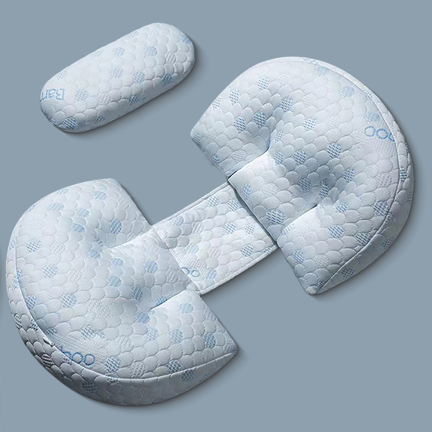 Soft Cotton Pregnancy Pillow, Versatile Nursing Cushion, U-Shaped Polyester Side Sleeper, Supportive Aid for Expecting Moms