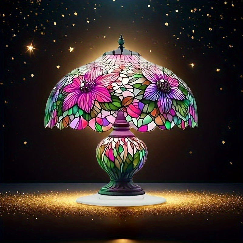 Bohemian style acrylic table lamp, perfect for home and office decor, versatile desktop decoration, great holiday gift.