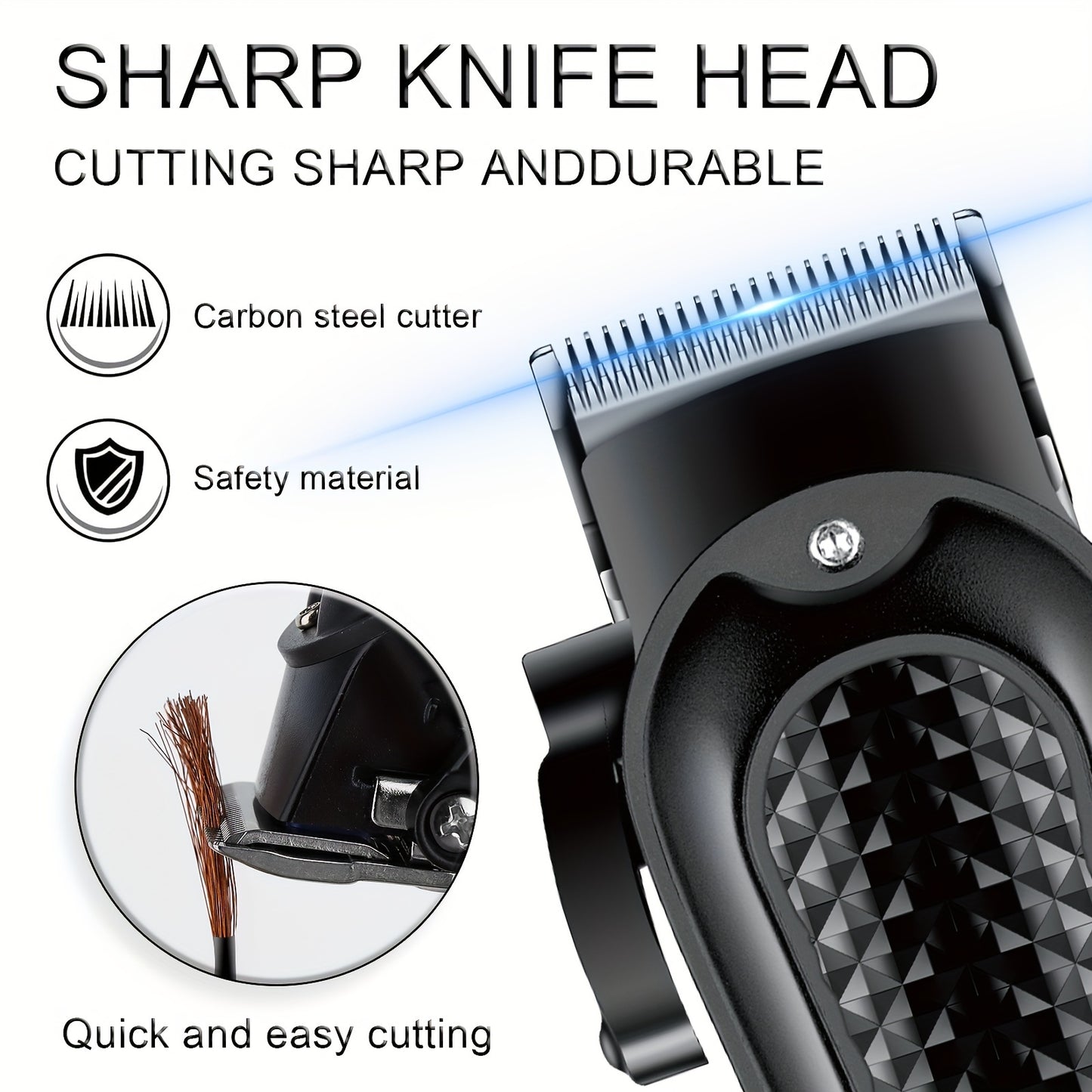 Men's Electric Hair Clipper Set with LCD Display, T-Blade, USB Rechargeable, Lithium Battery, Multiple Comb Attachments - Ideal Gift