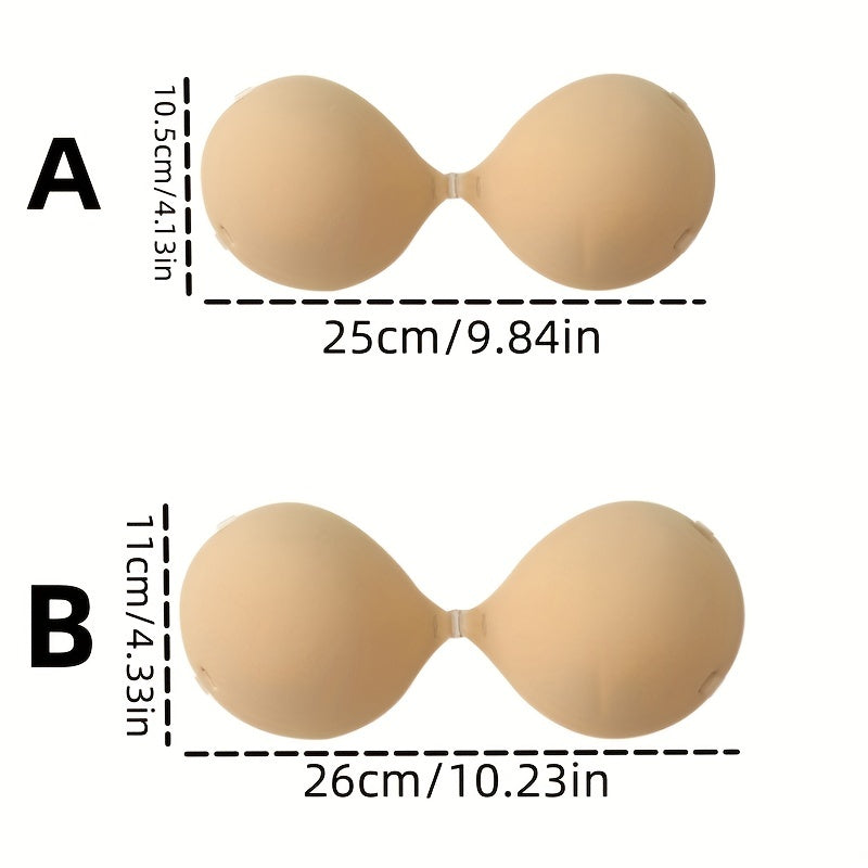 Reusable self-adhesive nipple covers for lift, strapless push-up breast pasties.