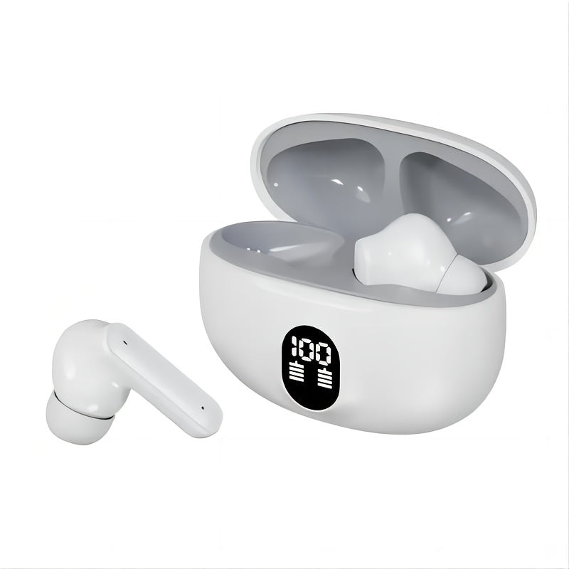 [2025 Explosion] TWS wireless in-ear headphones with clear screen display and HiFi stereo sound. Available in three colors with a trendy design. Ideal for sports, commuting, gaming, and