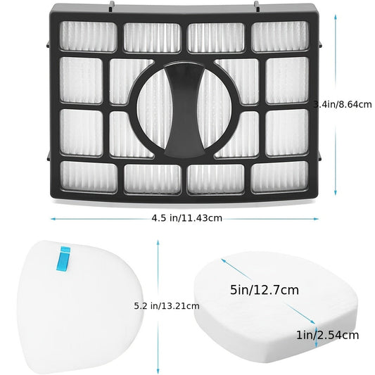 7 pieces of replacement filters designed for Shark Rotator Navigator Zero-M Lift-Away Speed Upright Vacuum models ZU560, ZU560C, ZU561, ZU562, ZU572, ZD400, ZD402. These filters are compatible with parts XFFK560, XHEPA560, XFFKZD400, XHFZD400, and