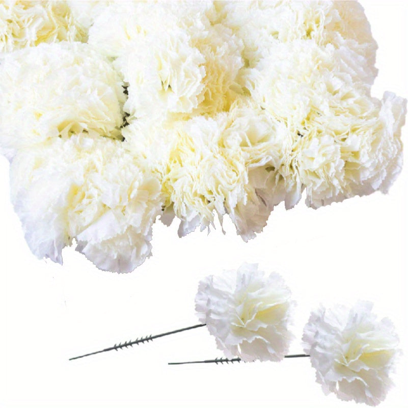 50 pieces of Eternal Blossom silk carnation flower for DIY wedding decorations