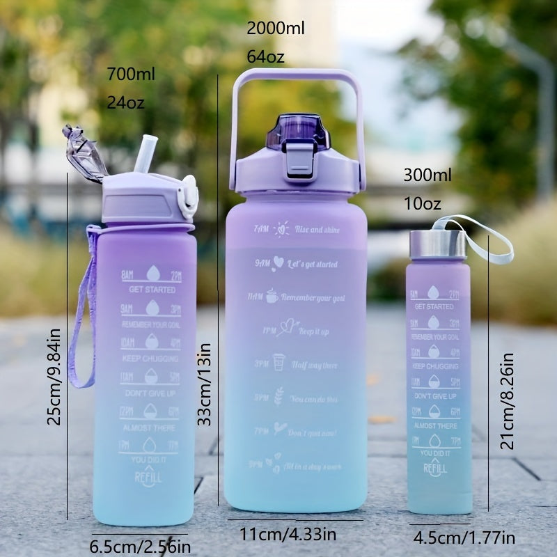 1 leakproof BPA free motivational water bottle, perfect for camping, hiking, fitness, and home use. Ideal as a birthday or back to school gift.