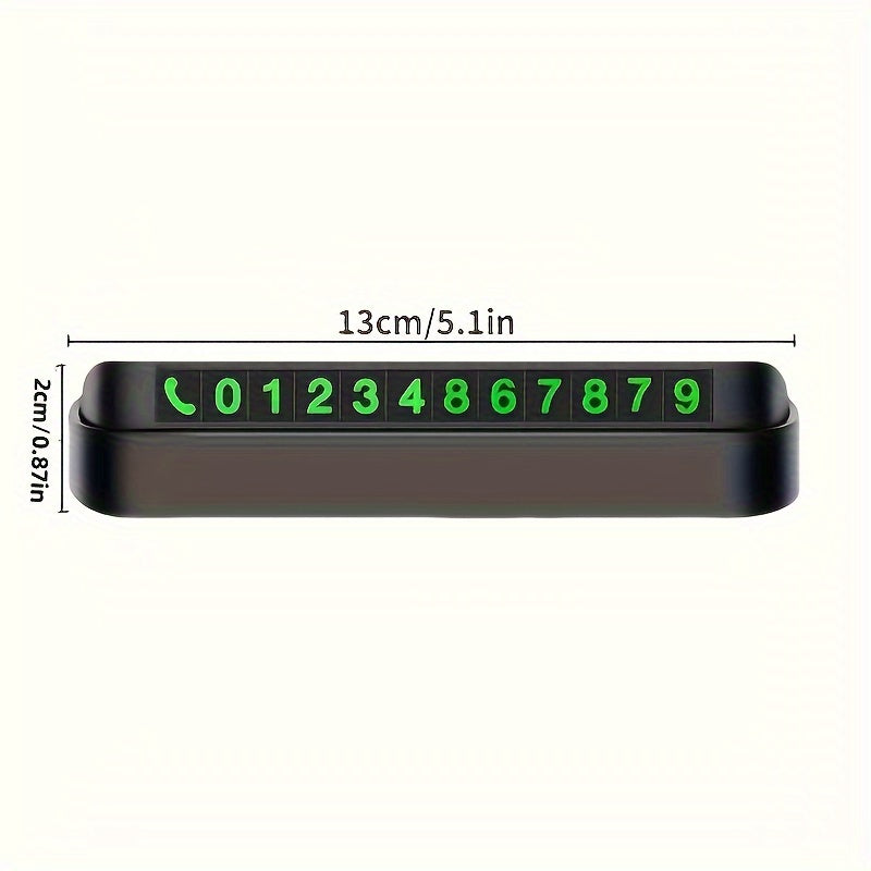 Simple Car Temporary Parking Phone Plate - Durable Plastic, Essential Auto Accessory.