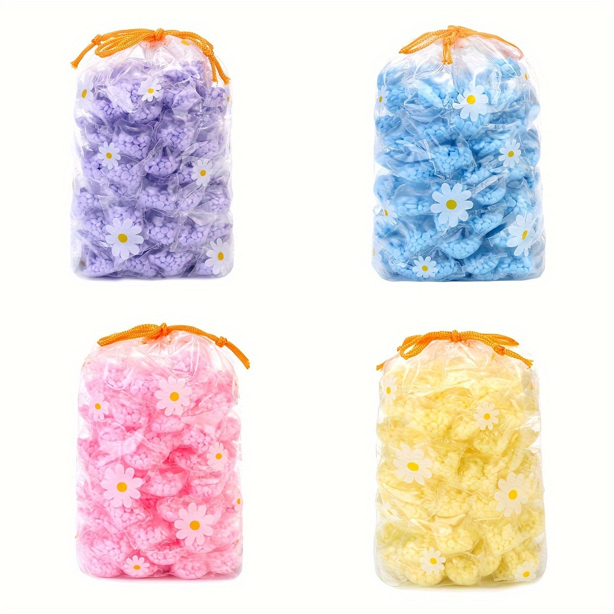 Fragrant Pearls Laundry Detergent: 12/58/98 pcs, long-lasting scent, dye and bleach free, made of PET material.