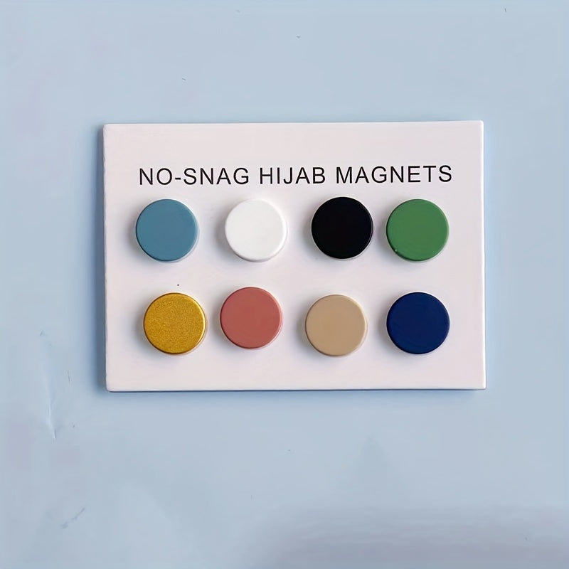 Stylish and Secure: 8pcs Matte Magnetic Hijab Pins - Enhance Your Look with Elegant Scarf Clips for Women