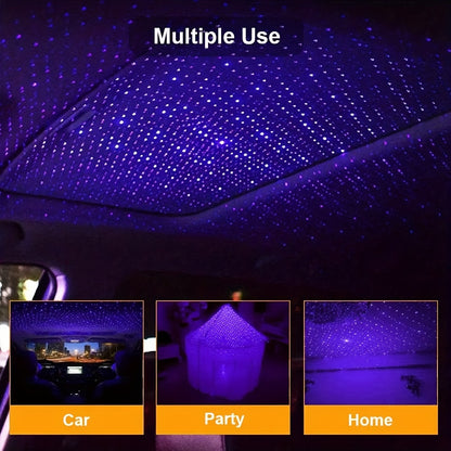 Car star light USB Interio light atmosphere light for indoor and outdoor projection in car.