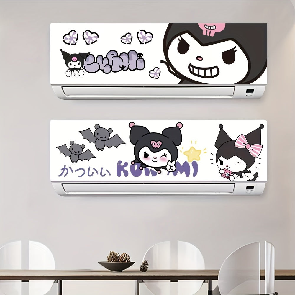 Enhance your air conditioner with a cute cartoon-themed decal sticker made of PVC material. This decorative adhesive accessory requires no electricity and adds a fun touch to your AC unit.