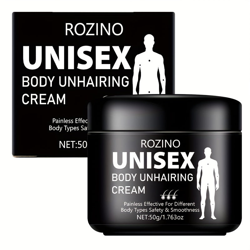 ROZINO Hair Removal Cream, 50g - Fast-Acting, Residue-Free, Softens Skin Instantly, Paraben-Free for All Skin Types