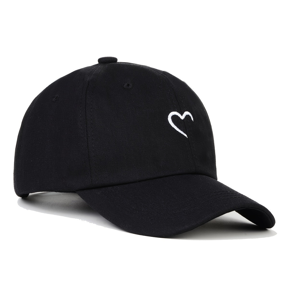 Women's adjustable baseball cap with embroidered heart - great for everyday and special events.