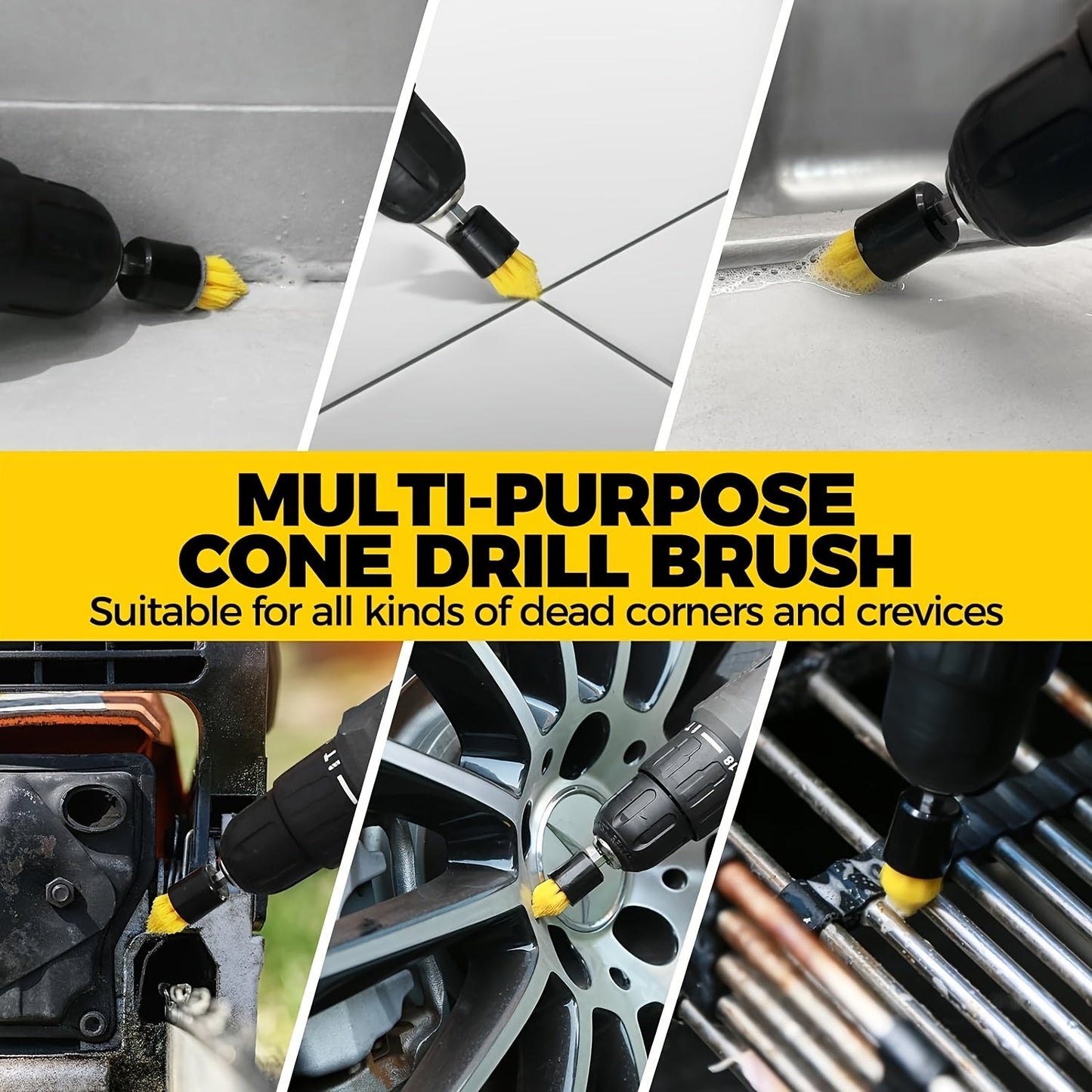 16 dona Ultimate Drill Brush aksessuarlar to'plami - Tozalash, Polirovka qilish va Scrubbing uchun mukammal - Scrubbing padlar, Gubkalar, Polirovka padlari, Uzunliklar, Avtomobil polirovka pad to'plamlari va Dush yuvish vositalarini o'z ichiga oladi.