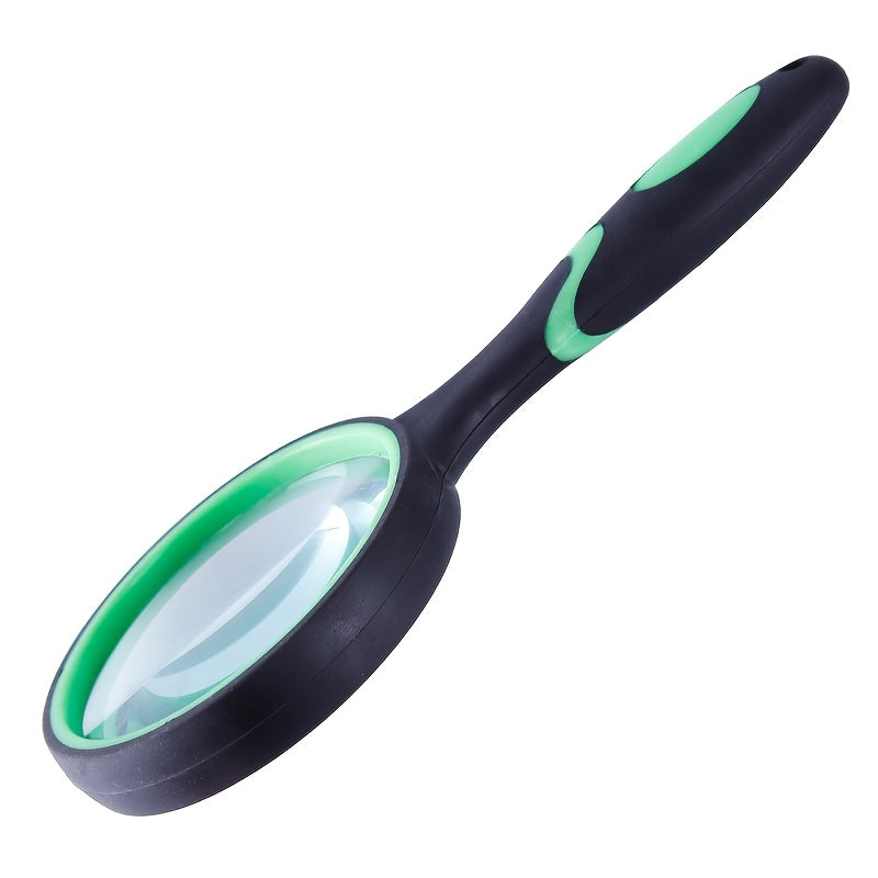 1pc Portable handheld uncharged 30X magnifying glass available in sizes 50mm, 65mm, 75mm, and 100mm for reading books, maps, science education, and for use by the elderly and youngsters.