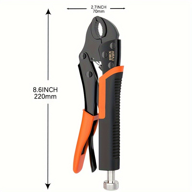 AIRAJ Heavy-Duty Industrial Grade Pliers - Multifunctional Manual Pressure Tool with Non-Slip Handles, High Carbon Steel for Pipes/Metal, No Assembly Required, Ideal for Manufacturing &