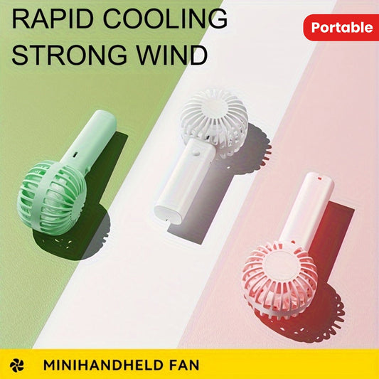 Mini Pocket Handheld Small Fan - One Piece, USB Charging, Desktop Portable, with Gift Logo