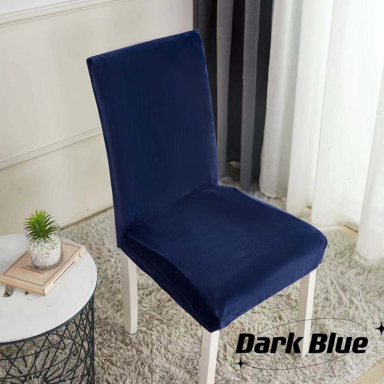 Durable spandex chair cover fits 44.96-59.94cm dining chairs. Perfect for dining room or wedding banquet. Easy care, machine washable.