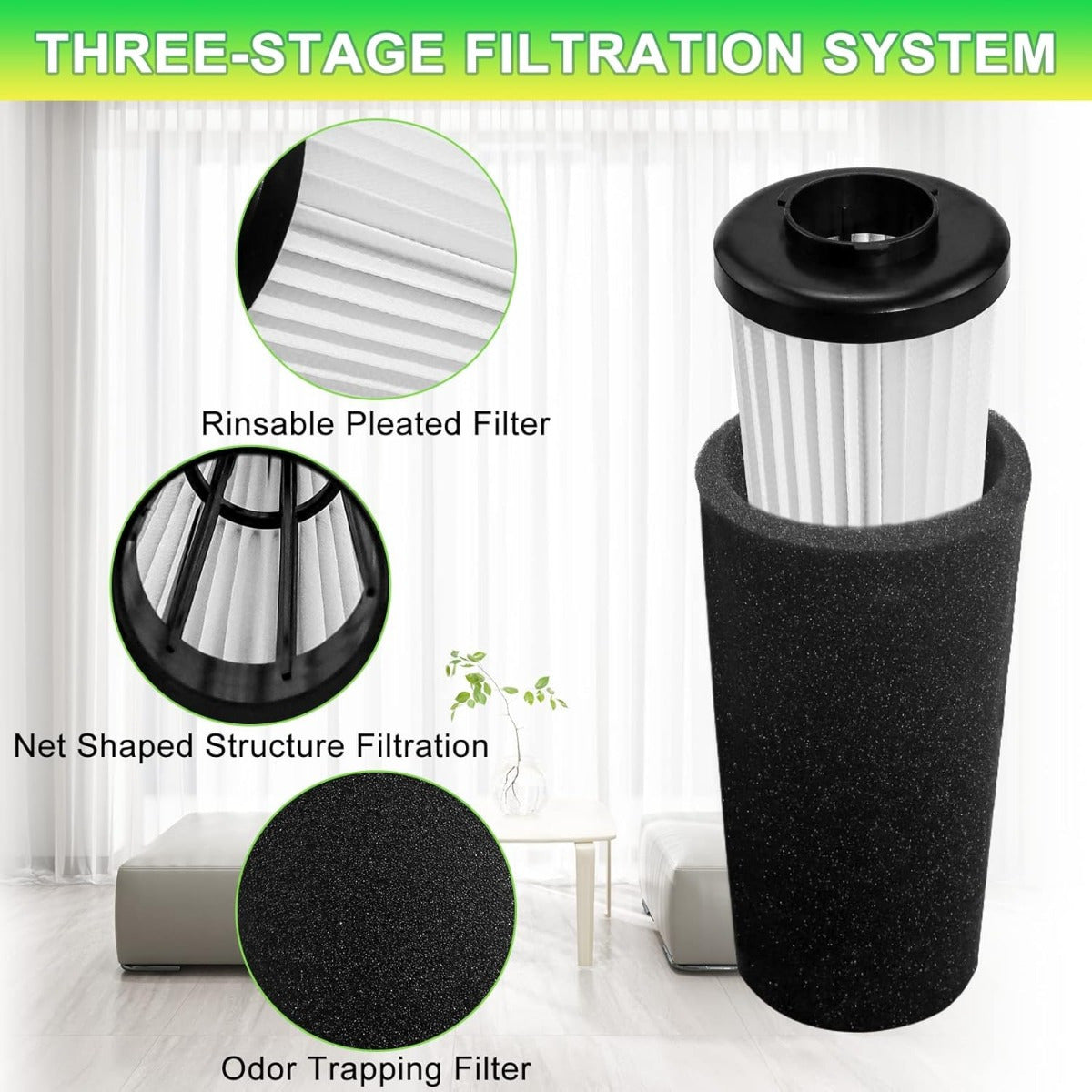 Replace your Dirt Devil Endura Vacuum's filter with the high-efficiency HEPA filter compatible with various models including UD70187, UD20120NC, UD20124, UD70167P, UD70171, UD70186, UD70174, UD70161, UD70181, and UD70355B. This filter is designed for