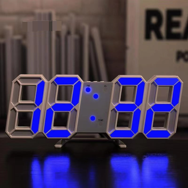 1 piece 3D LED digital clock, ideal for bedroom home decor.