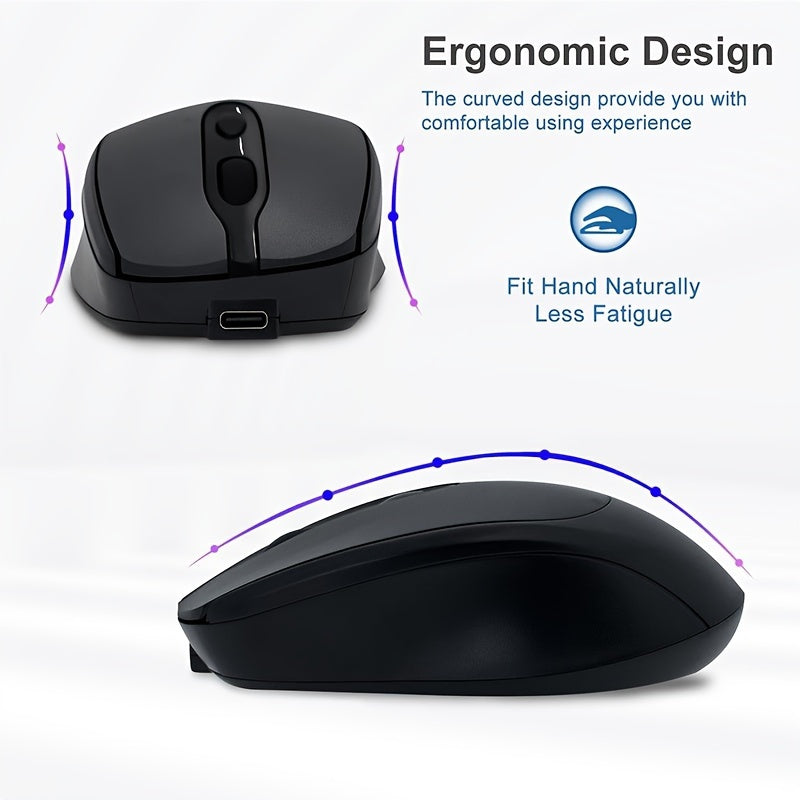 Wireless rechargeable dual-mode mouse for all devices.