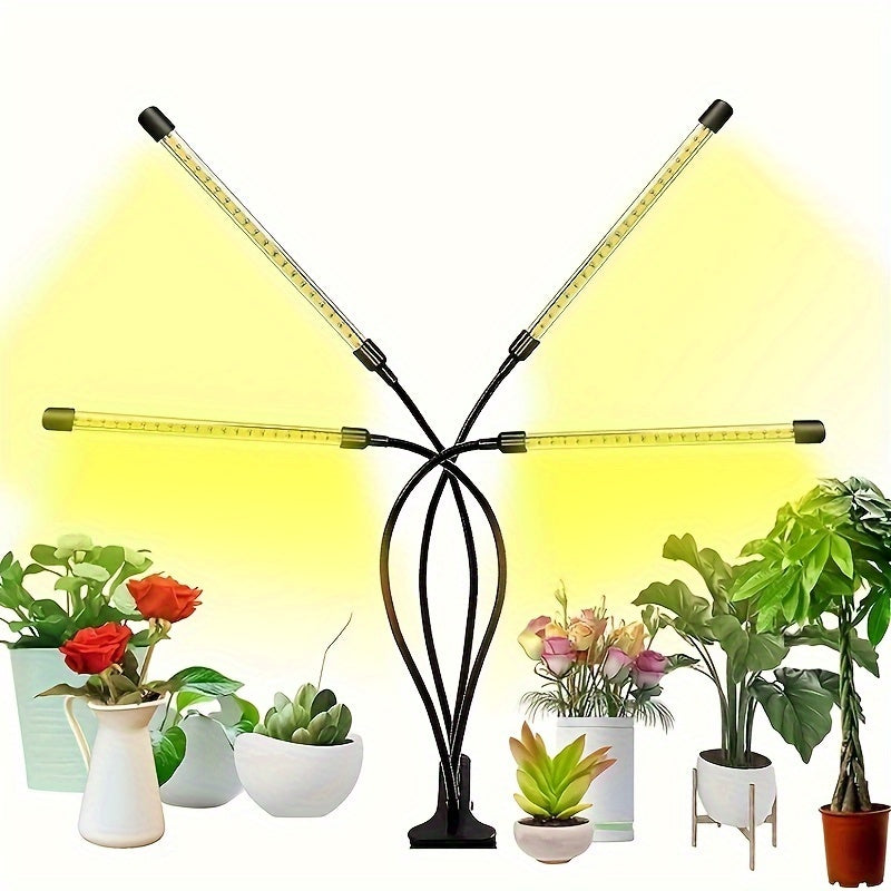 USB powered LED grow light with flexible gooseneck, full spectrum plant light, foldable design, touch control for indoor plants (adapter not included)