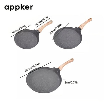 Set of 3 Appker Non-Stick Cast Iron Frying Pans, Dishwasher safe and suitable for Gas Stove & Induction Cooker. Perfect for cooking Steak, Pancakes and other kitchen essentials. Great addition to your household kitchen gadgets. Celebrate Spring Festival