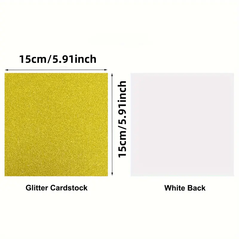 50 fantasy theme glitter paper cards, multicolor, high quality, 15.01x15.01cm, suitable for handicrafts and DIY projects.