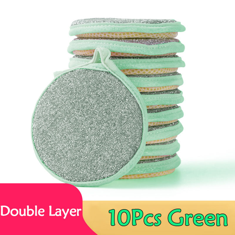 5 or 10 double-sided dishwashing sponges for household cleaning of kitchen tableware.