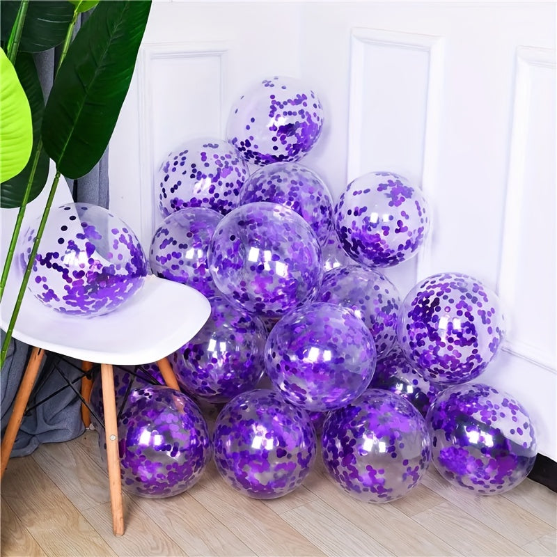 10 colorful glitter balloons - perfect for parties and weddings