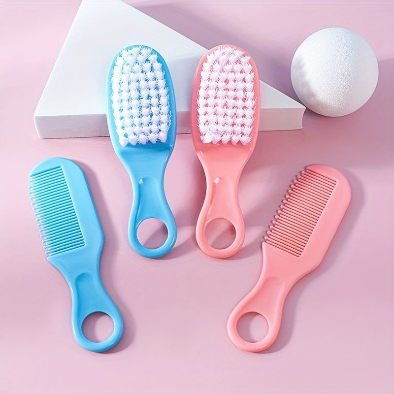 Set of Baby Head Care Comb and Brush, Set of Baby Massage Comb and Brush