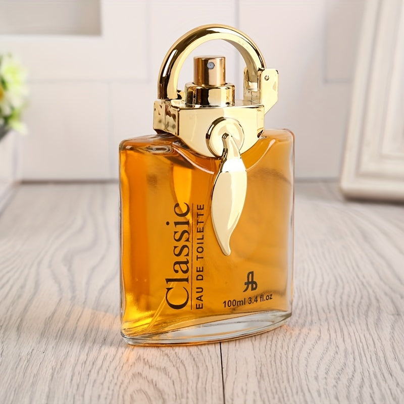 Classic Eau De Toilette Spray - 100ml | Spicy Oriental Scent | Long-lasting | Ideal gift | Elegant Golden-Tone Bottle with Decorative Cap.